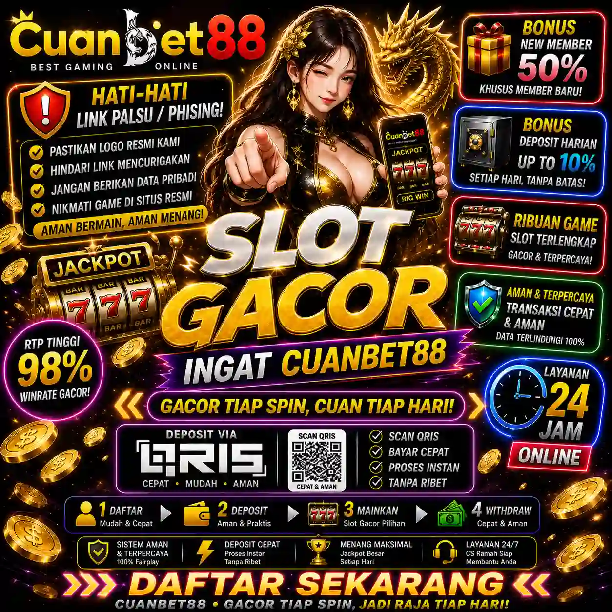 CUANBET88: Andalan Link Slot Gacor Hari Ini Situs Slot88 Resmi Gampang Menang